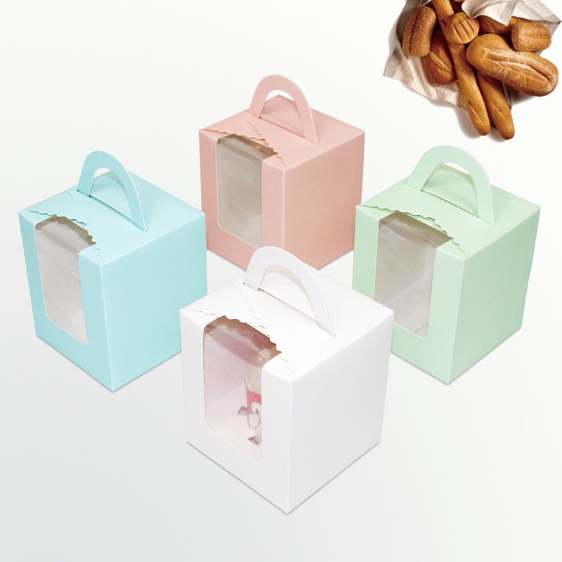 Cardboard Cake Cupcake Box Cupcake Box for Party Supplies Gift Bag with Handle Cake decorating Supplier