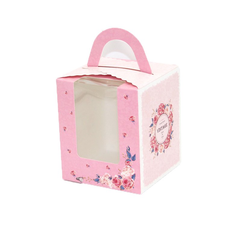 Cardboard Cake Cupcake Box Cupcake Box for Party Supplies Gift Bag with Handle Cake decorating Supplier