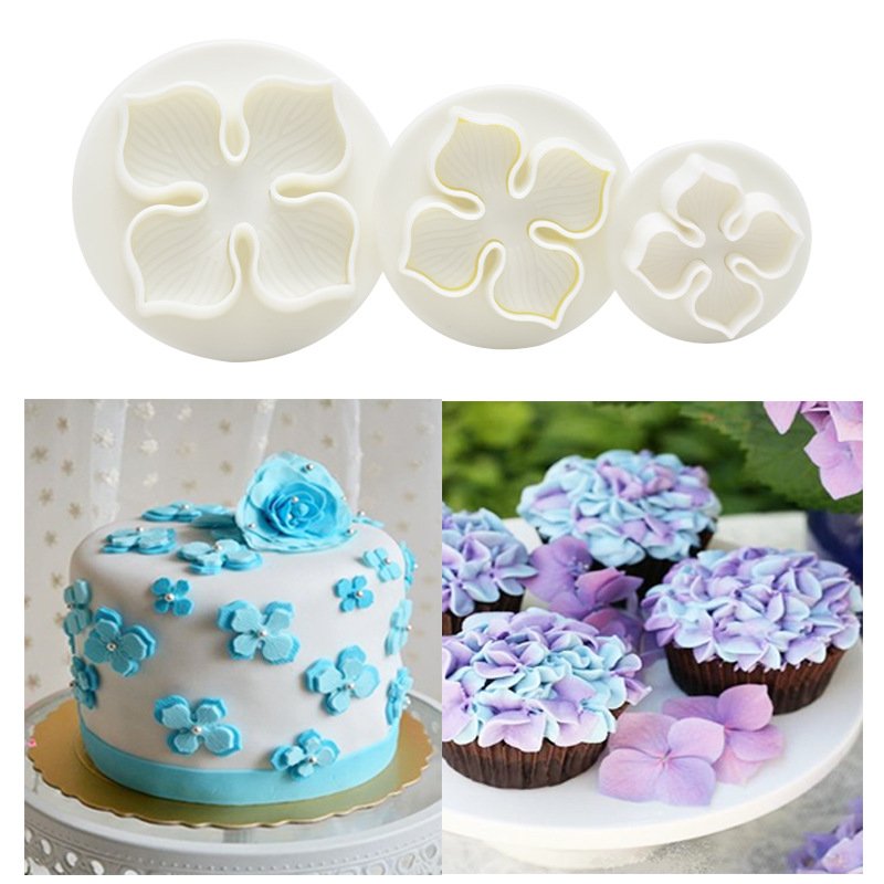 HY Flower Plunger Cutter Fondant Supplies Cutting Set for Cupcake Decorating