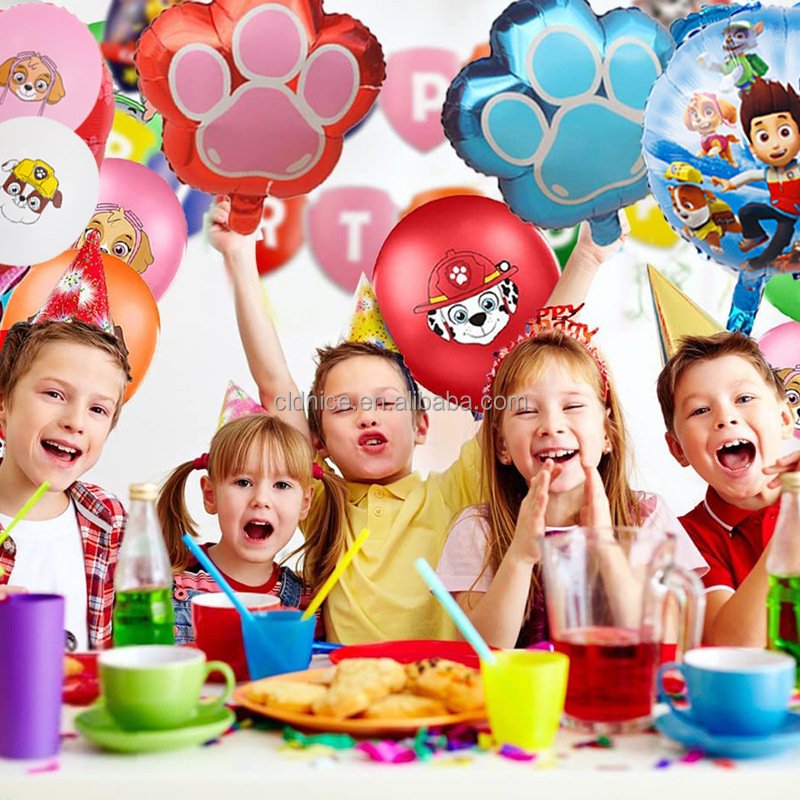 Nice Dog Patrol Birthday Set Flag Cake And Balloon For A Birthday Party For The Barking Team