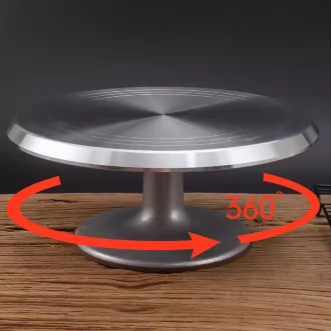 Baking Supplies Cake Decorating Tools Metal Revolving Cake Stand Turntable12in Aluminum Alloy Cake Rotating Turntable