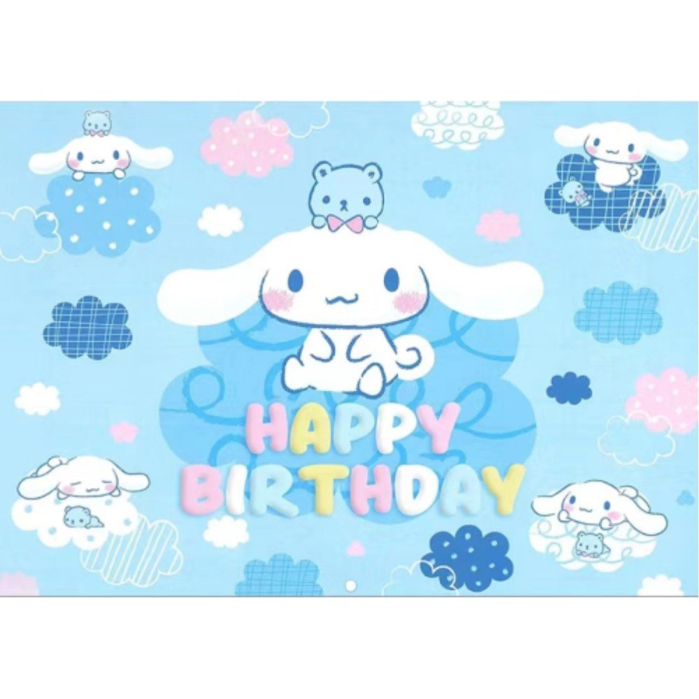 New Arrival Cinnamoroll Dog Disposable Tableware Background Cake Topper Set For Birthday Party Decoration Supplies