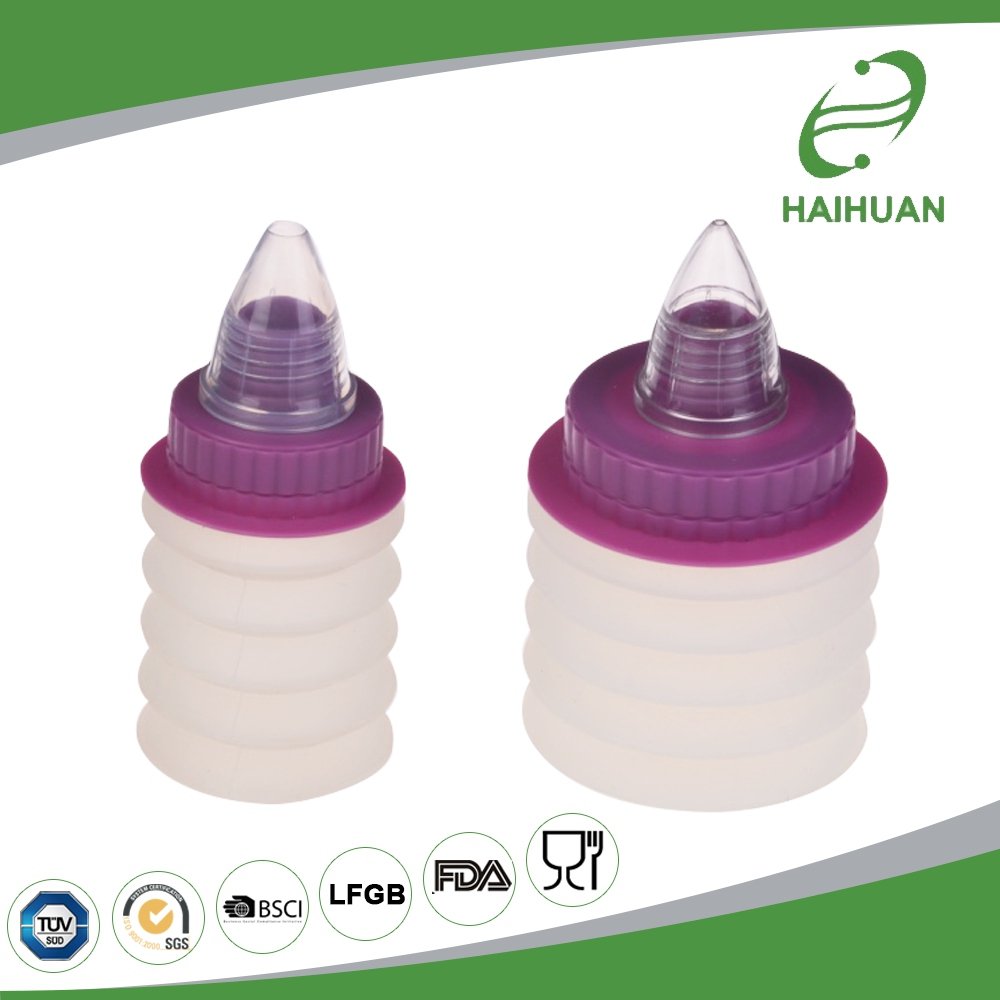 Best Selling Food Grade Silicone Cake Tools Icing Piping Decorating Bottle Kit Set with 8 Nozzles