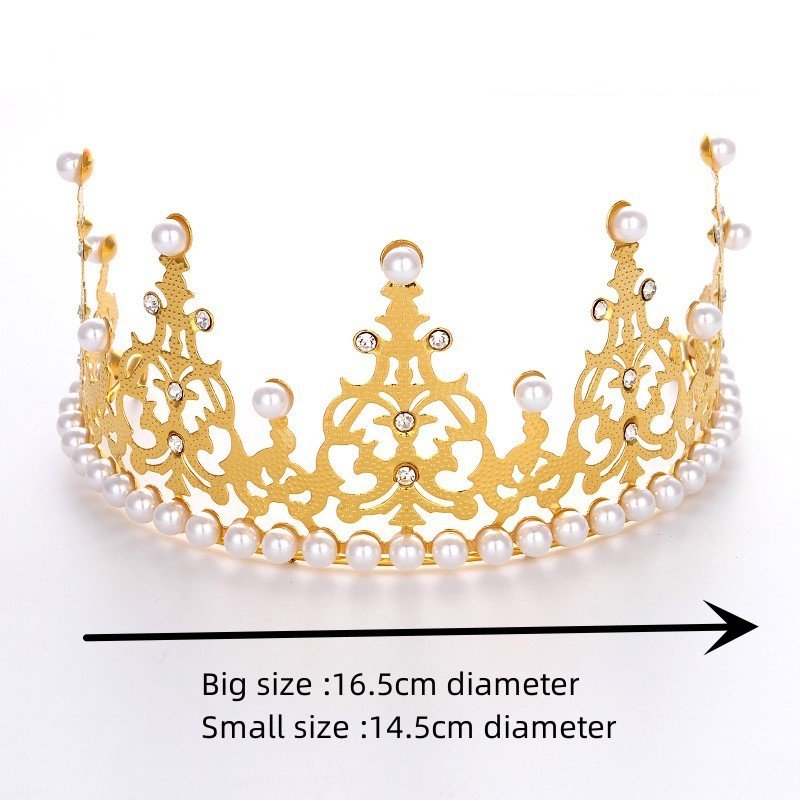 Gold Wedding Hair Accessories Bridal Crown Wedding Party Headdress Crowns For Fower Arrangement