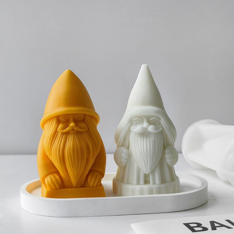 YS Beard Santa Claus Silicone Candle Molds Christmas Gypsum Decorations Gift Casting Mould DIY Soy Aromatherapy Candle Making