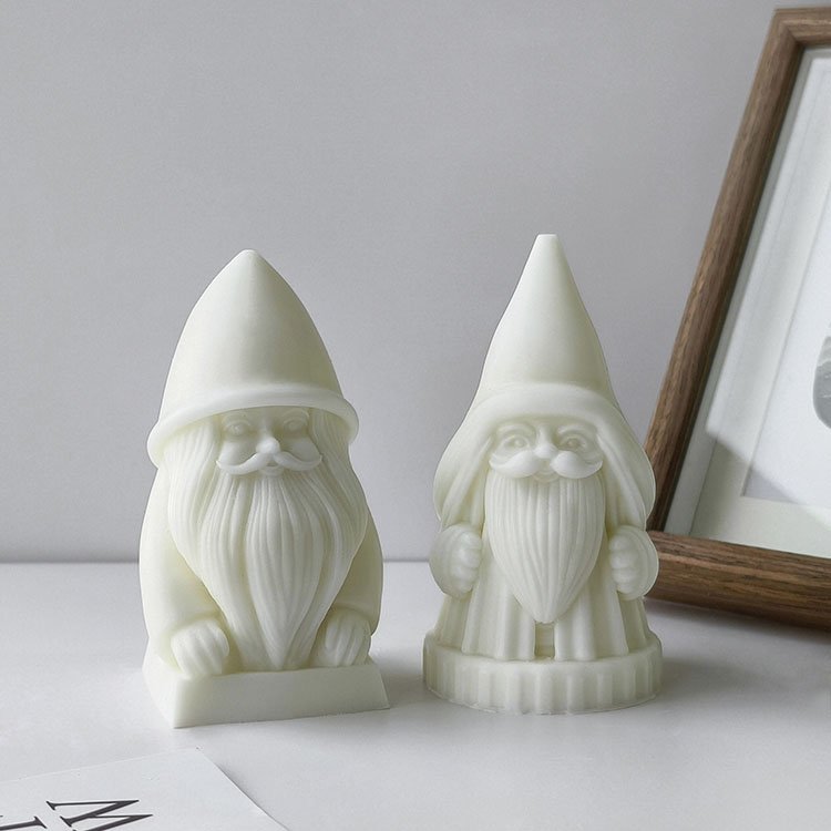 YS Beard Santa Claus Silicone Candle Molds Christmas Gypsum Decorations Gift Casting Mould DIY Soy Aromatherapy Candle Making