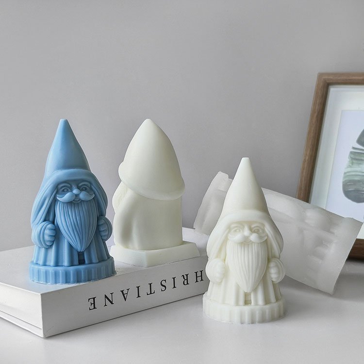 YS Beard Santa Claus Silicone Candle Molds Christmas Gypsum Decorations Gift Casting Mould DIY Soy Aromatherapy Candle Making