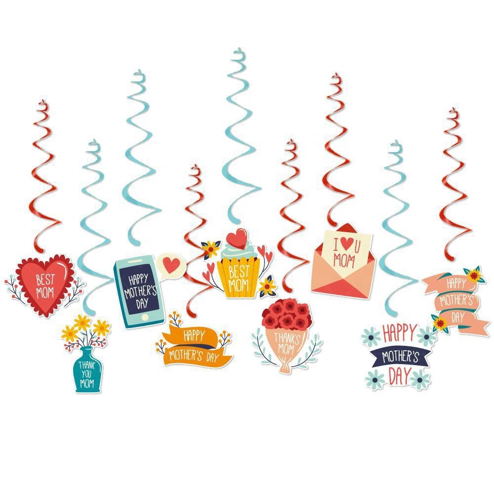 Ychon Mothers Day Party Supplies Cake Toppers Decorations, Happy Mother's Day Theme Cake Decor, Flowers Bake Dessert Favors