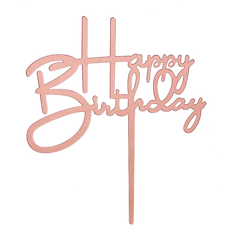 Wholesale Hot Party Birthday Decoration Supplies Customized Cake Topper Black Gold Acrylic Cake Topper Baking Tools