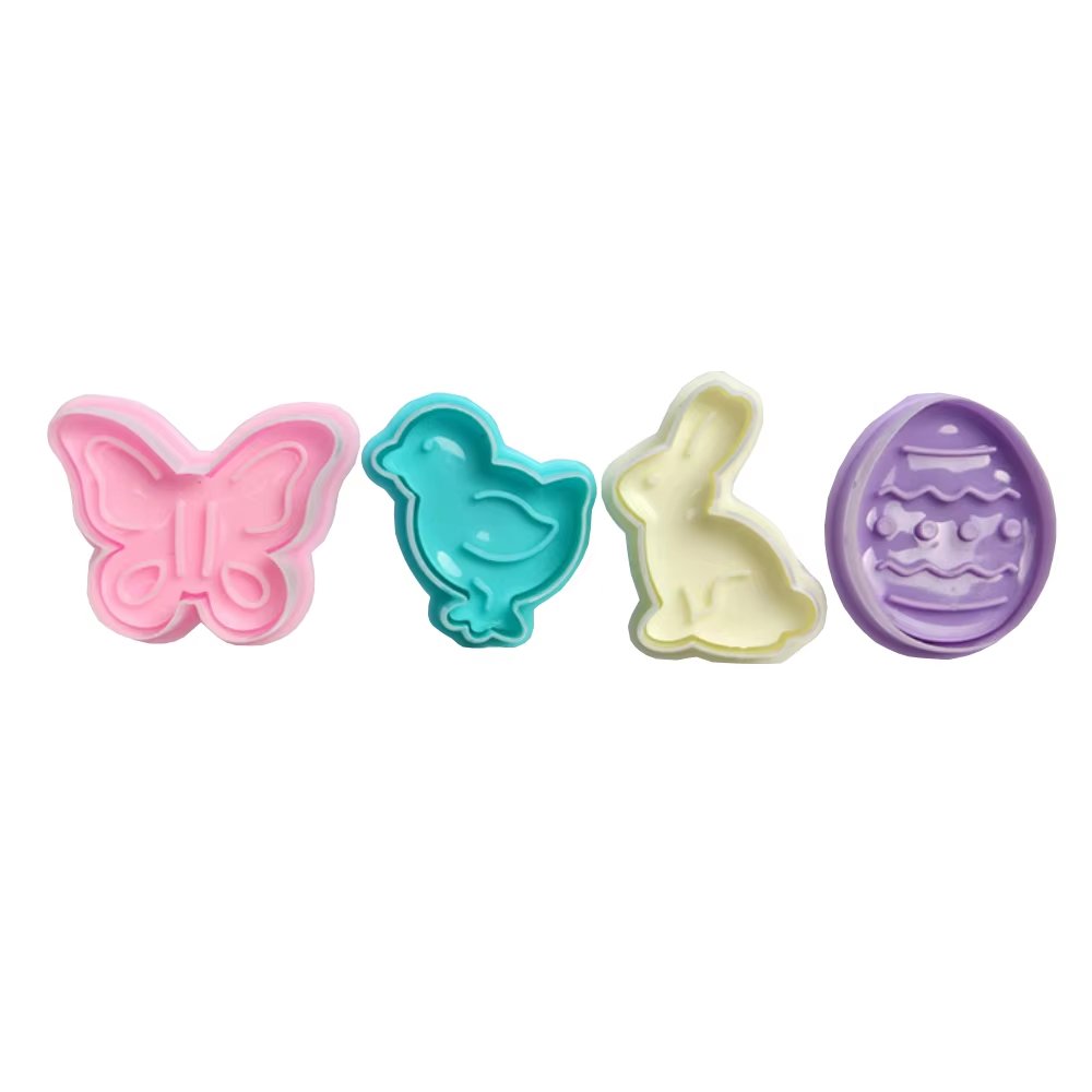 DIY 4 PCS Cake Supplies Baking Mold Decoration Cookie Mold Food Grade Biscuit Mold