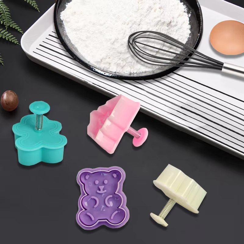 DIY 4 PCS Cake Supplies Baking Mold Decoration Cookie Mold Food Grade Biscuit Mold