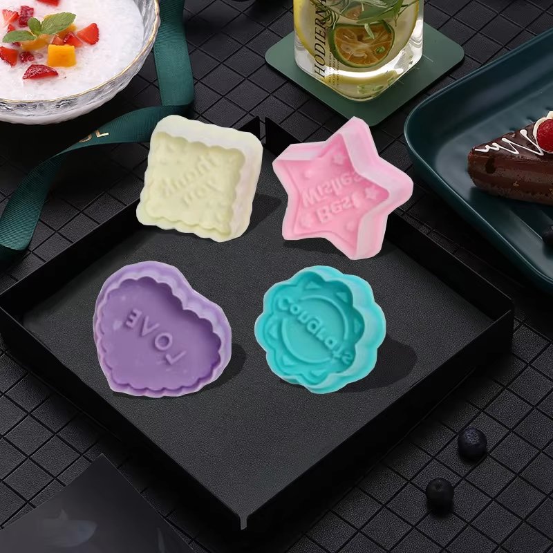 DIY 4 PCS Cake Supplies Baking Mold Decoration Cookie Mold Food Grade Biscuit Mold