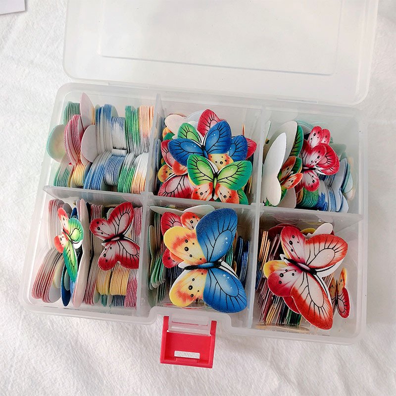 Promotion Mixed Wafer Rice Paper cake Decoration supplies Flowers Cupcake Decorative Rice Paper For Wedding Party Decoration