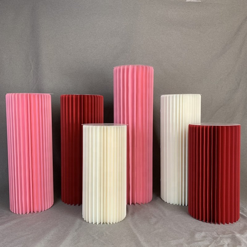 Wedding Guide Encrypted Paper Folding Column Folding Dessert Table Circular Party Decorations Set Supplies Wedding
