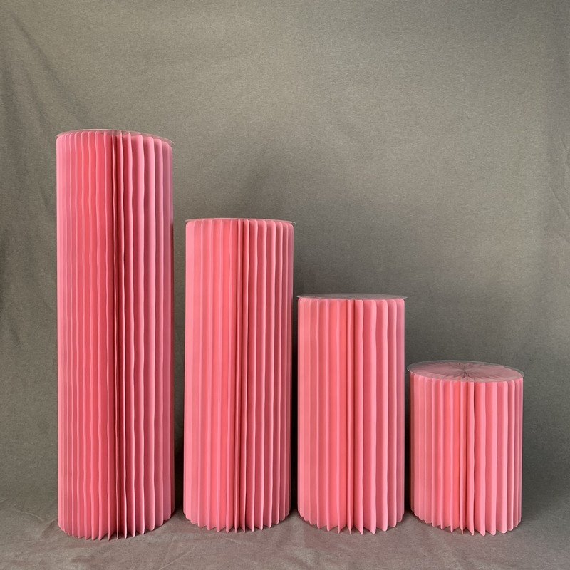 Wedding Guide Encrypted Paper Folding Column Folding Dessert Table Circular Party Decorations Set Supplies Wedding