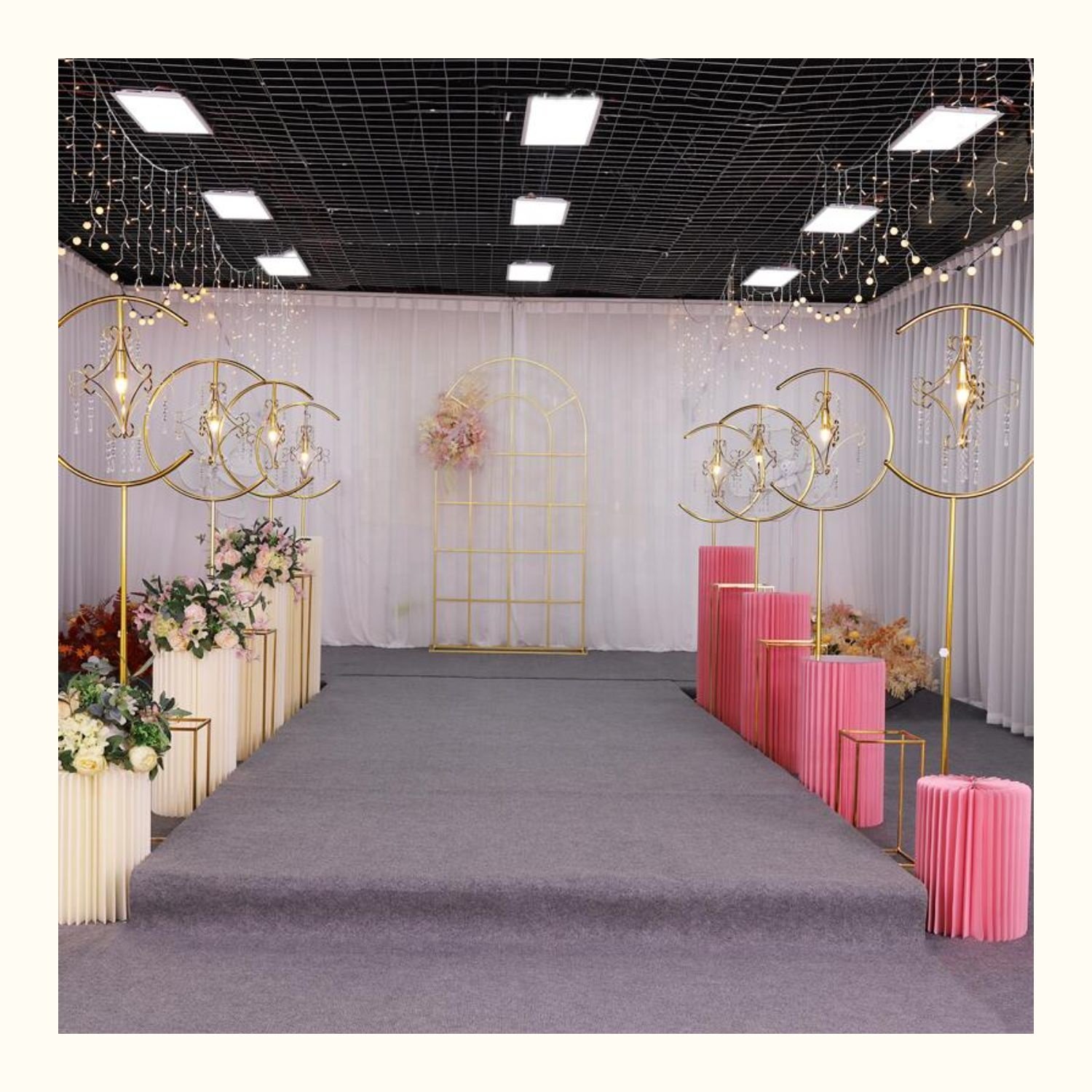 Wedding Guide Encrypted Paper Folding Column Folding Dessert Table Circular Party Decorations Set Supplies Wedding