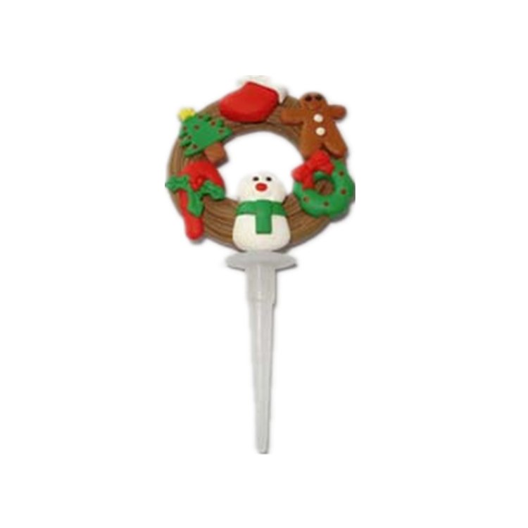 Christmas Rabbit Polymer Clay cake topper picks custom cupcake decorations