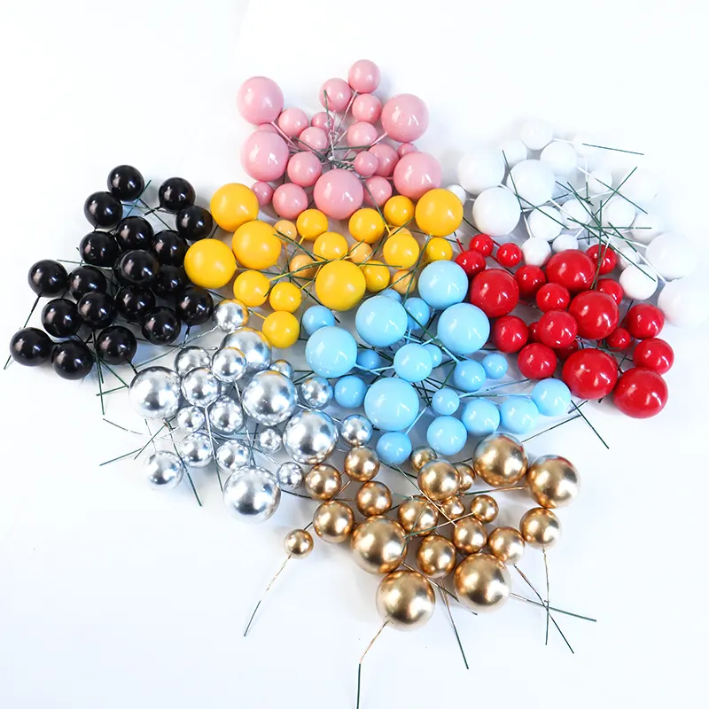 Cake foam balls Black and red cake topper balls birthday cake decorating supplies for birthday party