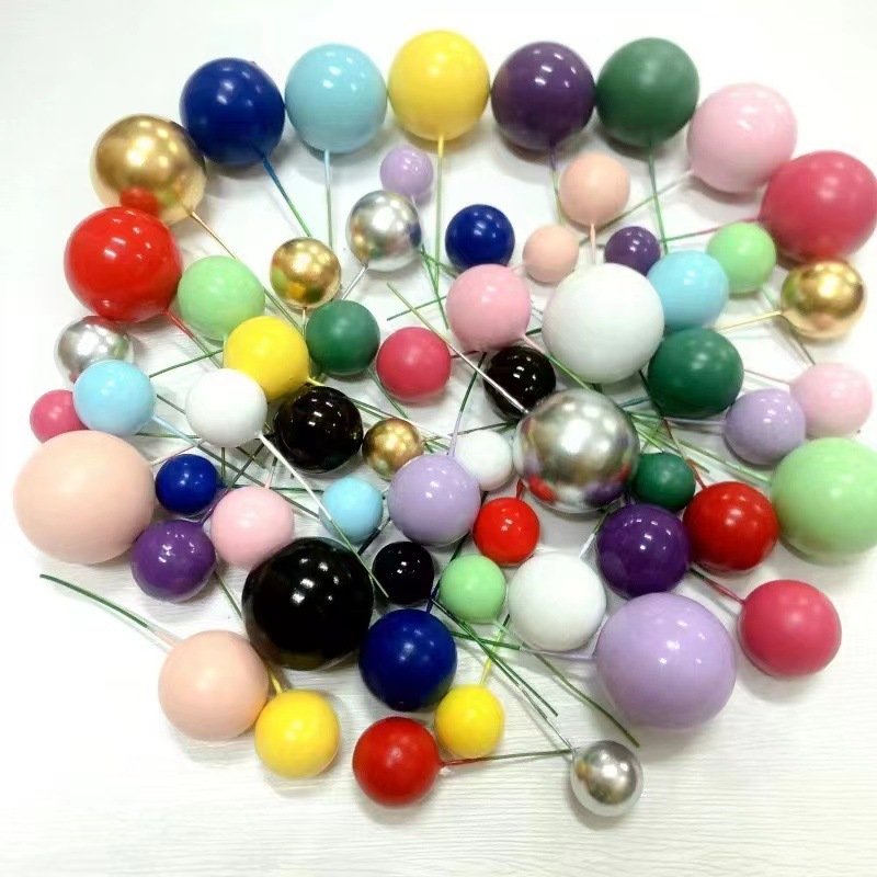 Cake foam balls Black and red cake topper balls birthday cake decorating supplies for birthday party