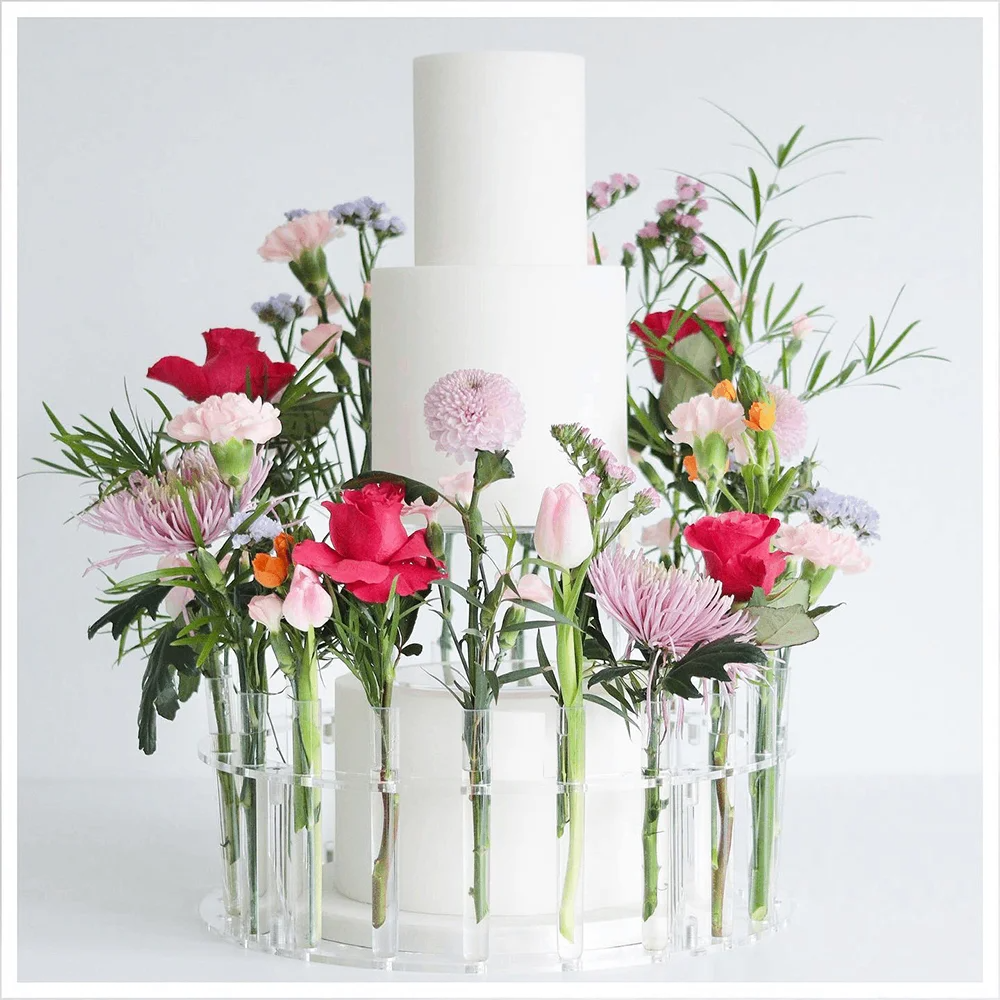Flower Cake Decorating Stand Acrylic Flower Stand Floral Wedding Decorations Wedding Baking Supplies Cakes Stand