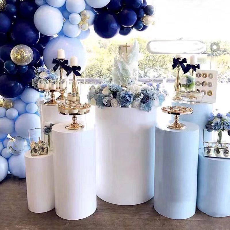 Wholesale three-piece round base cylindrical cake rack party decoration display shelf wedding decoration dessert table
