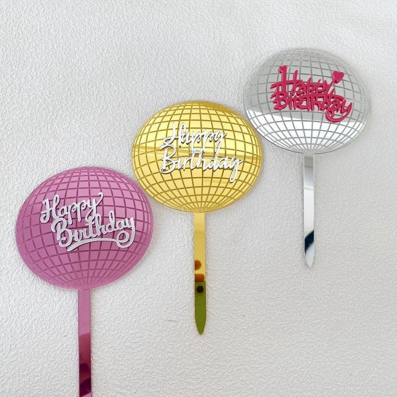 Round Acrylic Birthday insert for Happy Birthday Acrylic Cake Decoration