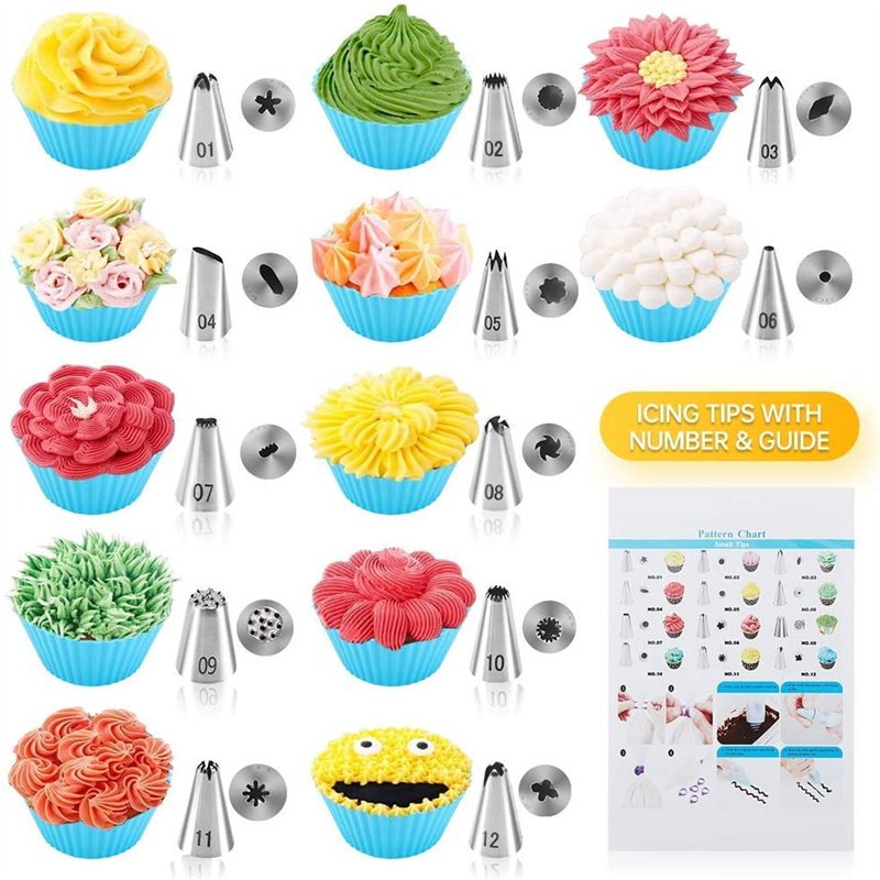 cake decorating supplies 85PCS Baking Supplies Cake Tools For nozzle set Baking Pastry Tools Set with plastic turntable