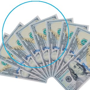 Edible 100 Dollar Bill Image Cupcake Toppers Made of Wafer Paper Prop Money Cake Decoration for Birthday Party Supplies