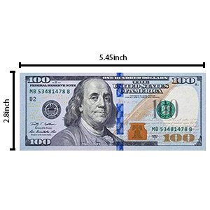 Edible 100 Dollar Bill Image Cupcake Toppers Made of Wafer Paper Prop Money Cake Decoration for Birthday Party Supplies