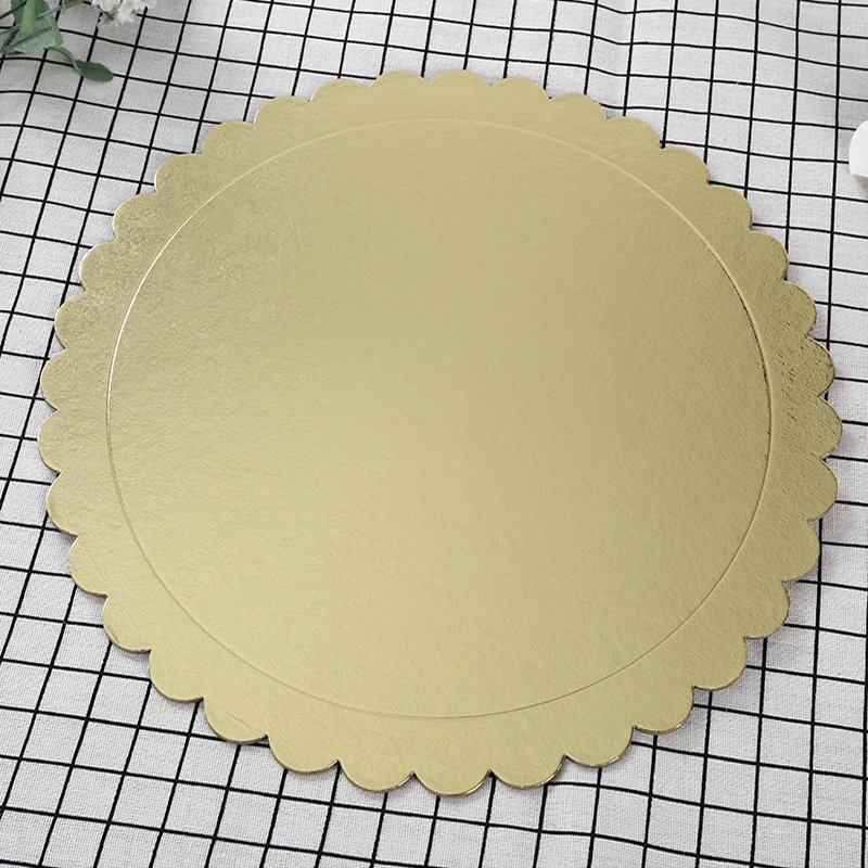 Wholesale Disposable Corrugated Golden Silver Sheet Lace Cake Board Mat Foil Paper Custom Popular OEM Kitchen Supplies Support
