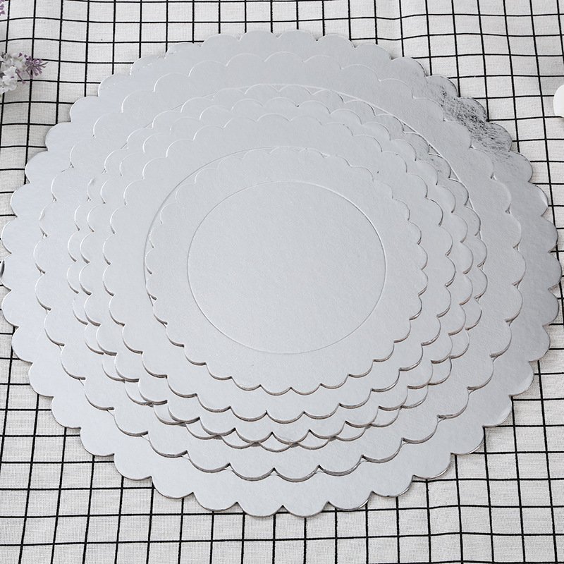 Wholesale Disposable Corrugated Golden Silver Sheet Lace Cake Board Mat Foil Paper Custom Popular OEM Kitchen Supplies Support