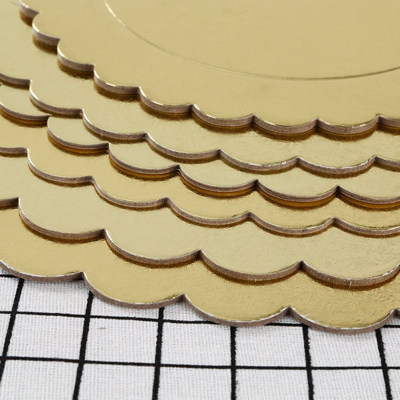 Wholesale Disposable Corrugated Golden Silver Sheet Lace Cake Board Mat Foil Paper Custom Popular OEM Kitchen Supplies Support