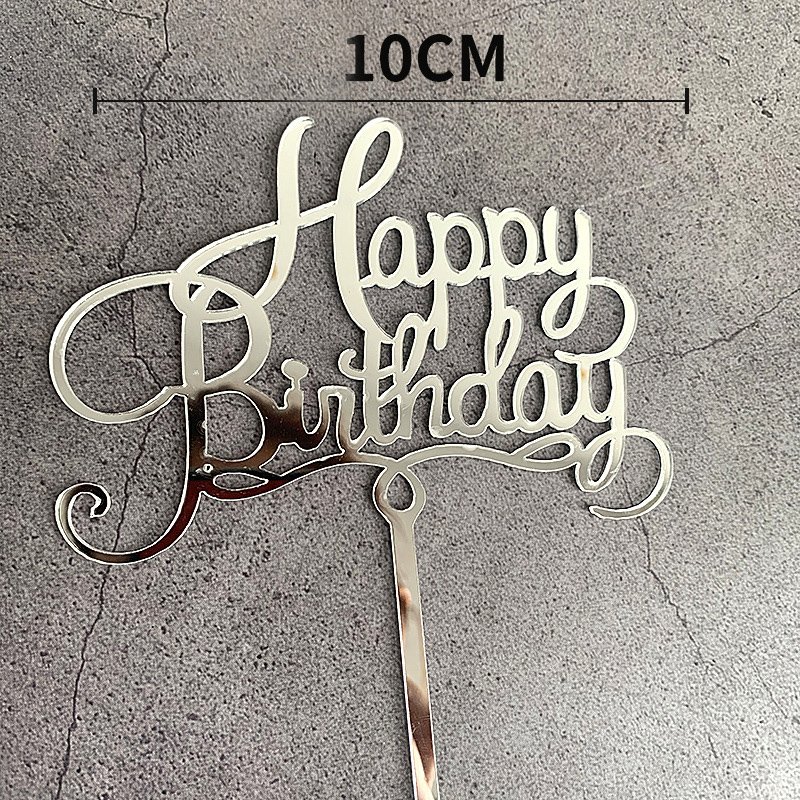 Cake Decorating Supplies Creative Black Gold Pink Acrylic Cake Topper For Birthday Celebration