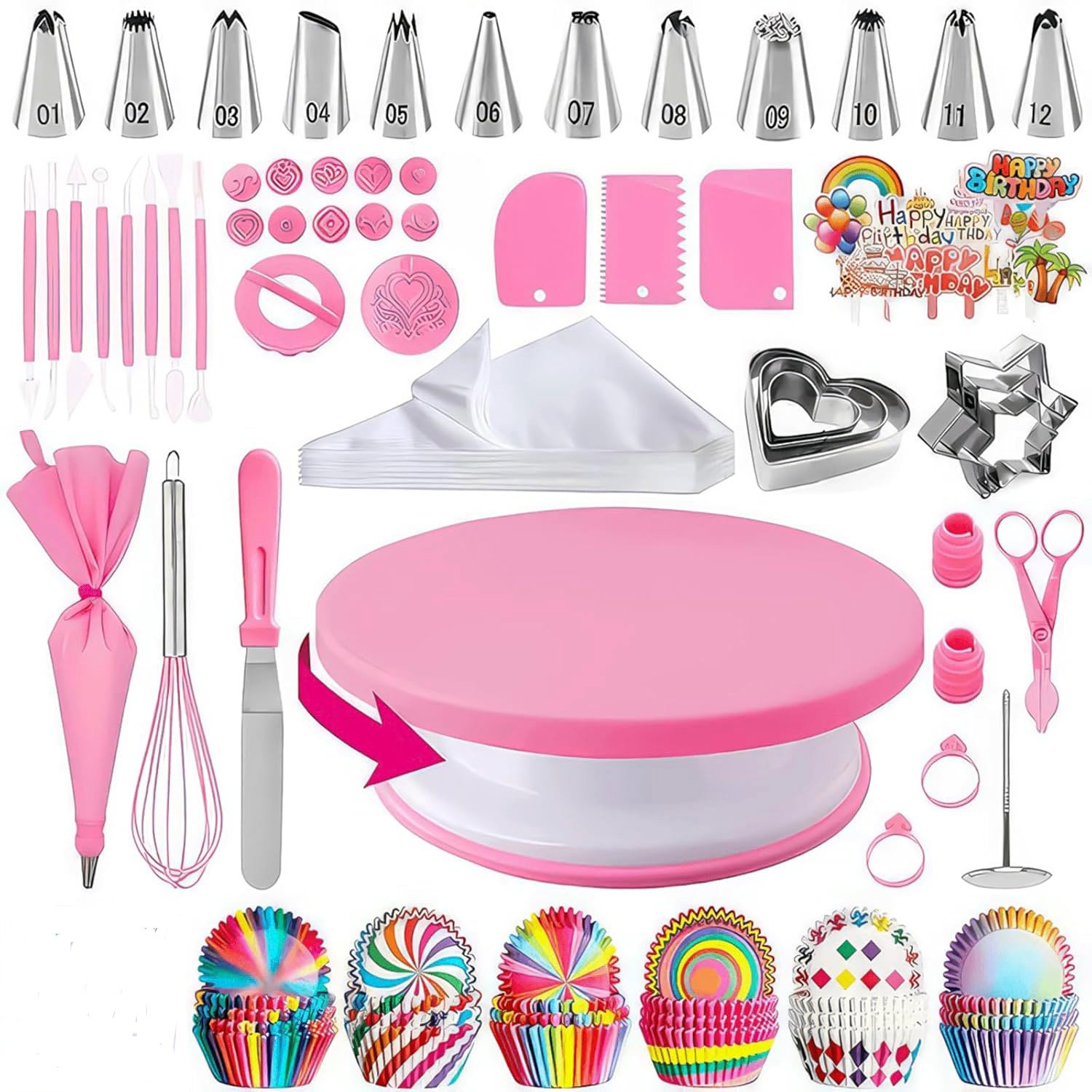 Wholesale 253 Pcs DIY Cake Tool Decorating kit party Holiday Decorations Cake Tools