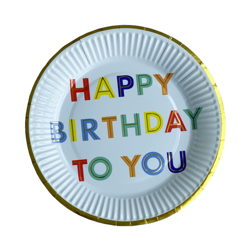 Birthday Wedding Party Supplies Decoration Cake Dish Disposable Paper Plates With Factory Price Discount