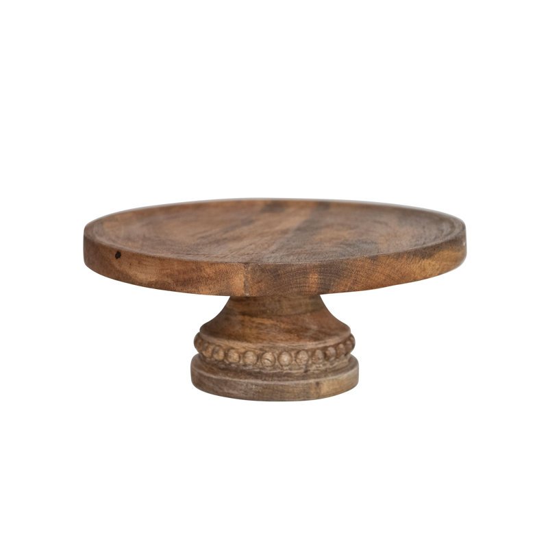 Pedestal Wooden Cake Stand Elevate The Dessert Baked Goods And Cake Displays Making It Ideal For Special Occasions Or Gatherings