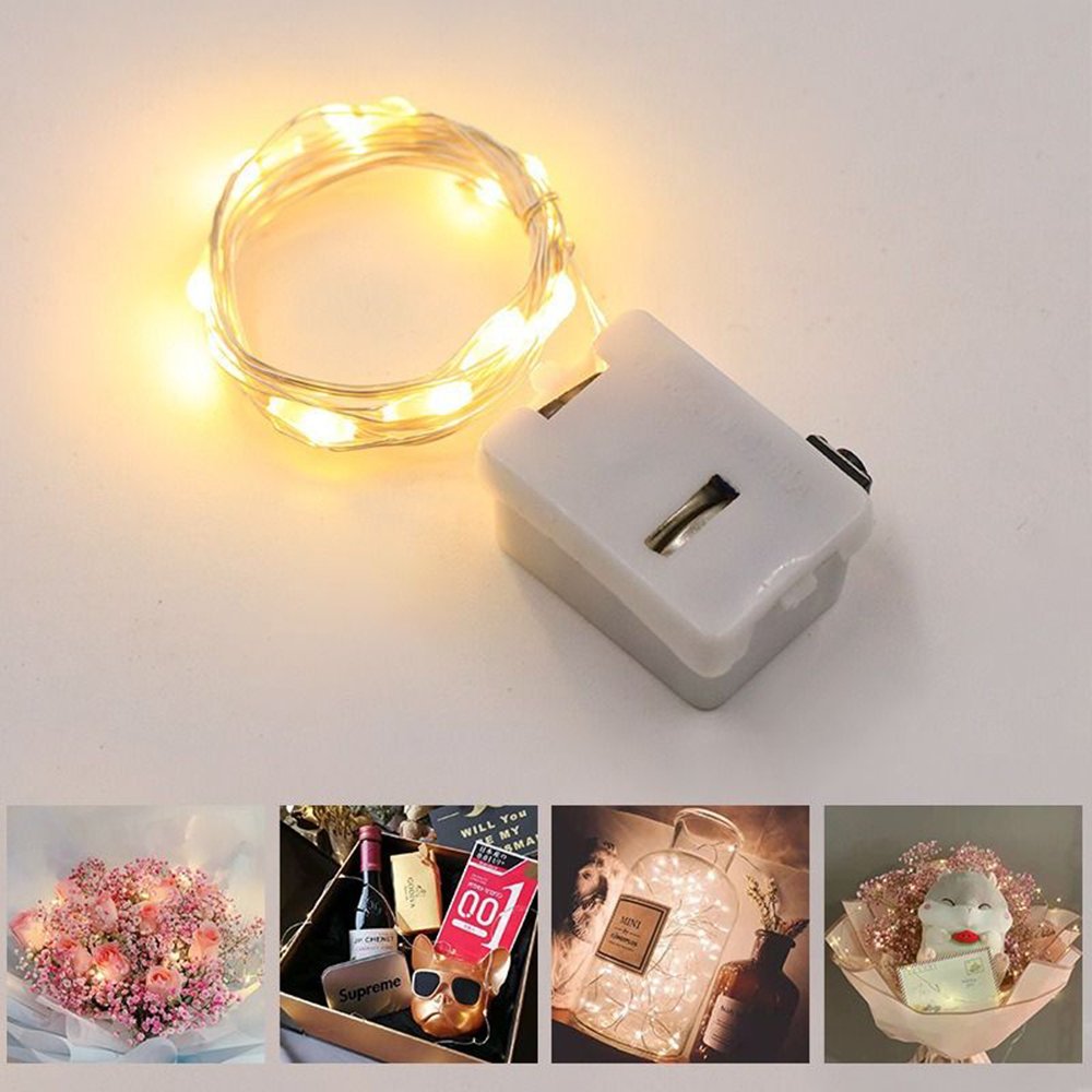 String light battery copper wire light string waterproof festival star light string flower cake gift box decoration