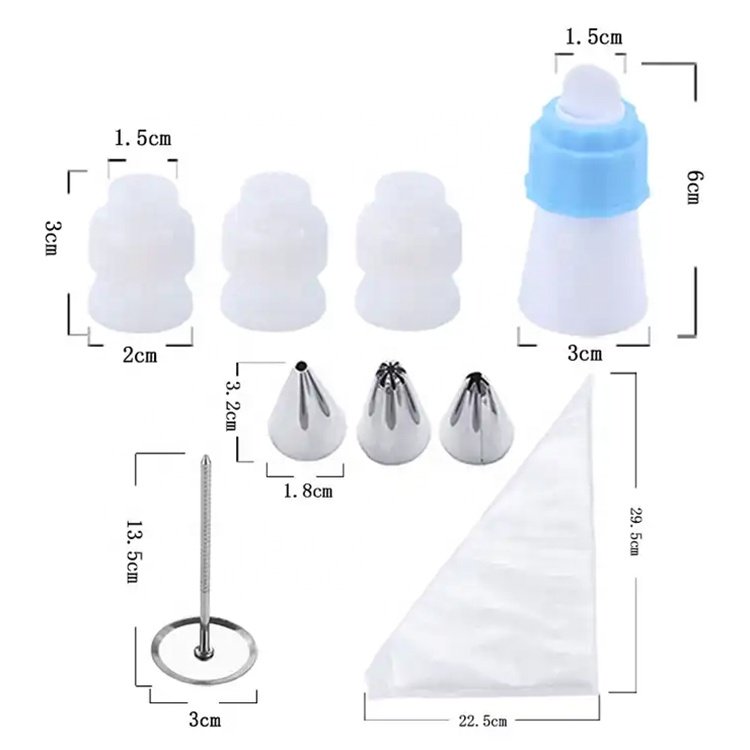 Wanlihao 66pcs Stainless Steel Cake Decoration Kit Supplies with Turntable Baking Tools Set