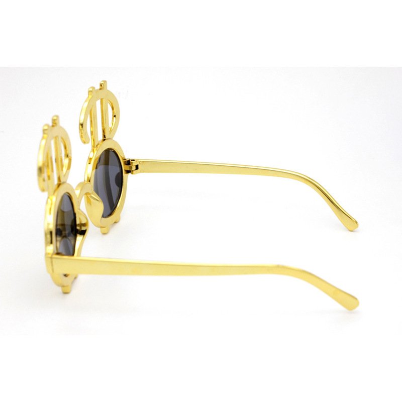Wholesale Gold Dollar Sign Sunglasses Funny Photo Glasses Birthday Cake Decoration Props Party Happy Birthday Dollar glasses