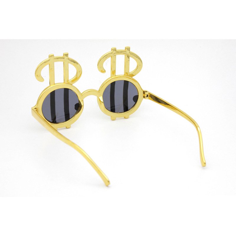 Wholesale Gold Dollar Sign Sunglasses Funny Photo Glasses Birthday Cake Decoration Props Party Happy Birthday Dollar glasses