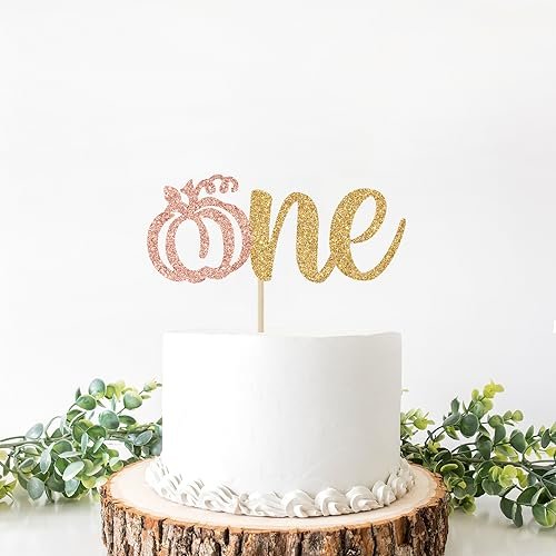 Baby Shower Decorations with Pumpkin One Cake Topper for 1st Girl Pumpkin Baby Shower Party Supplies