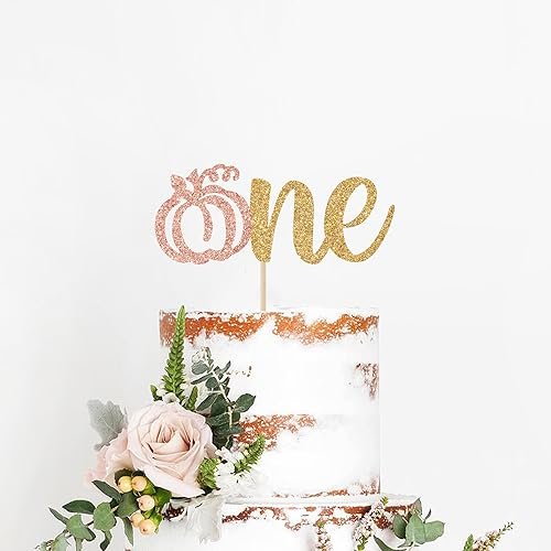 Baby Shower Decorations with Pumpkin One Cake Topper for 1st Girl Pumpkin Baby Shower Party Supplies
