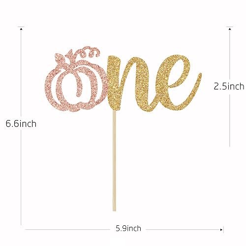 Baby Shower Decorations with Pumpkin One Cake Topper for 1st Girl Pumpkin Baby Shower Party Supplies