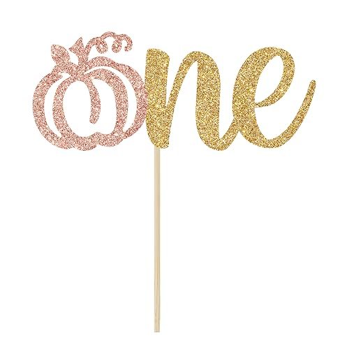 Baby Shower Decorations with Pumpkin One Cake Topper for 1st Girl Pumpkin Baby Shower Party Supplies