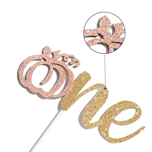 Baby Shower Decorations with Pumpkin One Cake Topper for 1st Girl Pumpkin Baby Shower Party Supplies