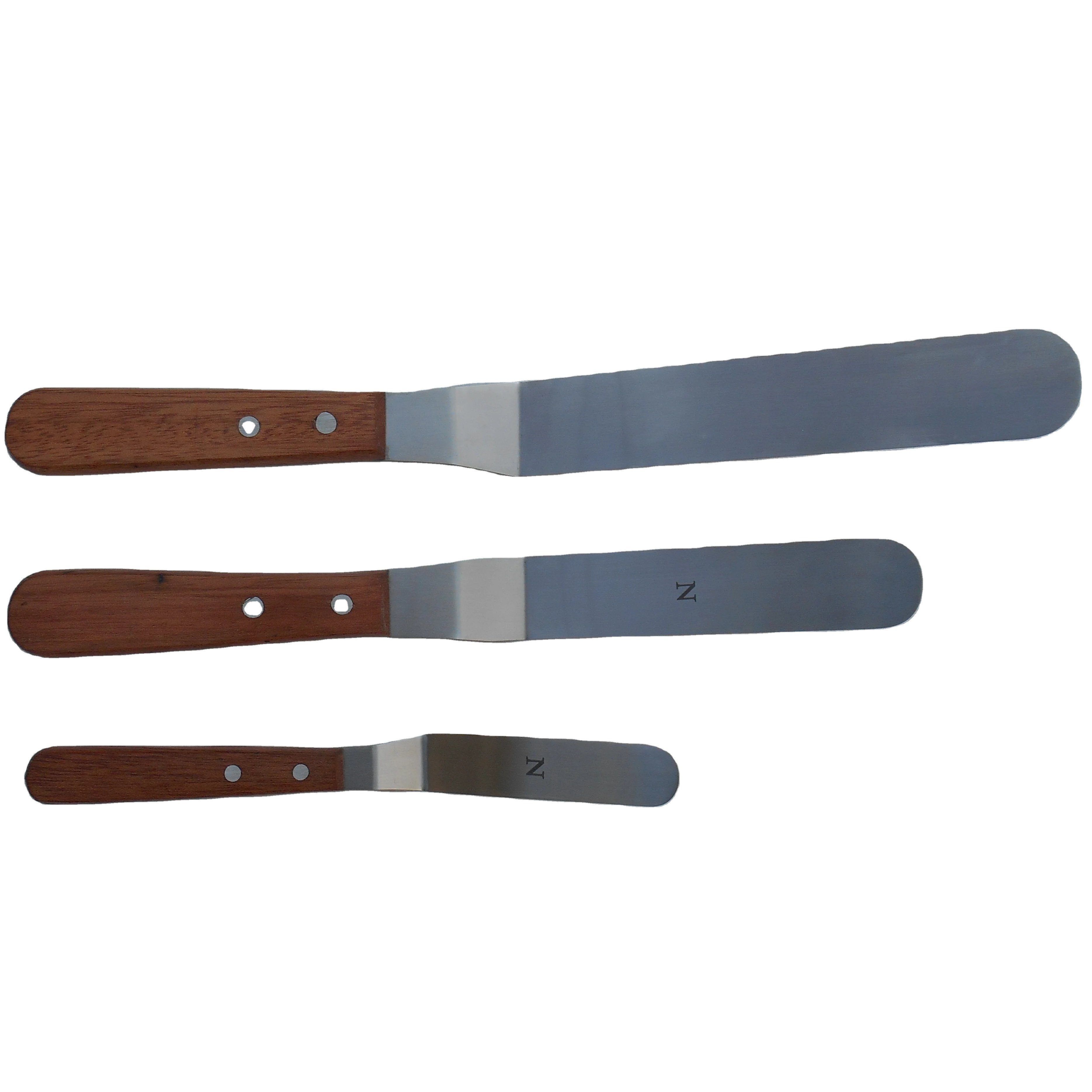 Offset Stainless Steel Spatula Set with Wood Handles and Storage/Gift Bag Professional Cake Decorating Tools Cake Spatula S.S