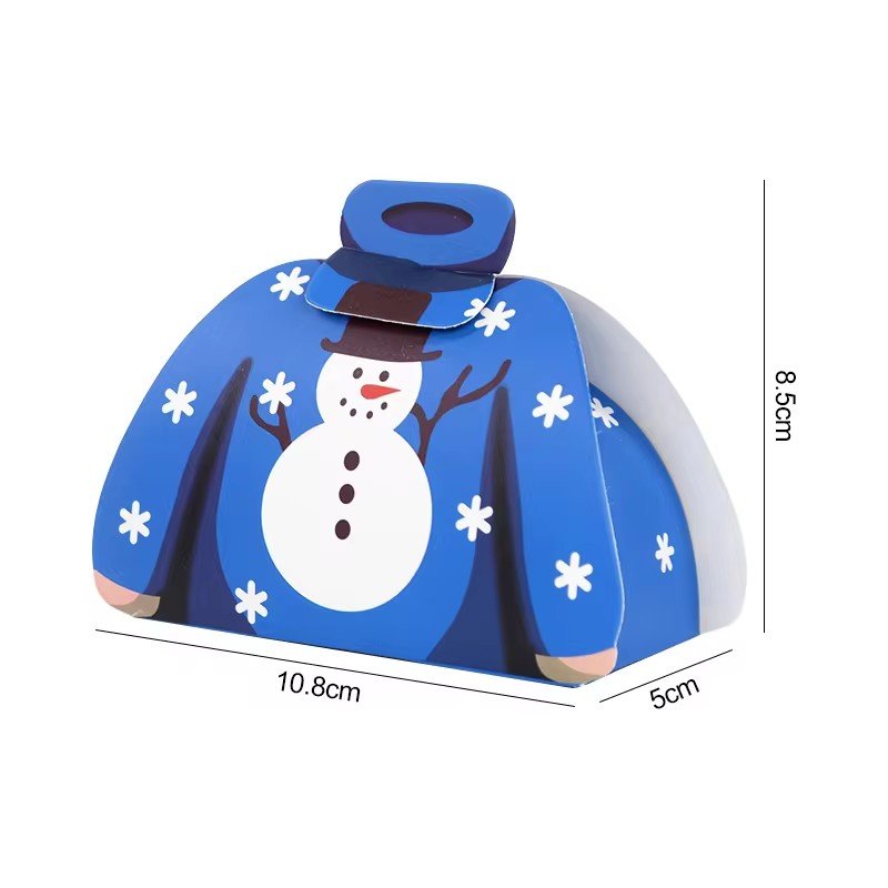 24 pcs Christmas Candy Box Cloth Shape Chocolate Gift Packaging Box Bag 2024 Merry Christmas Decoration 2025 New Year Supplies