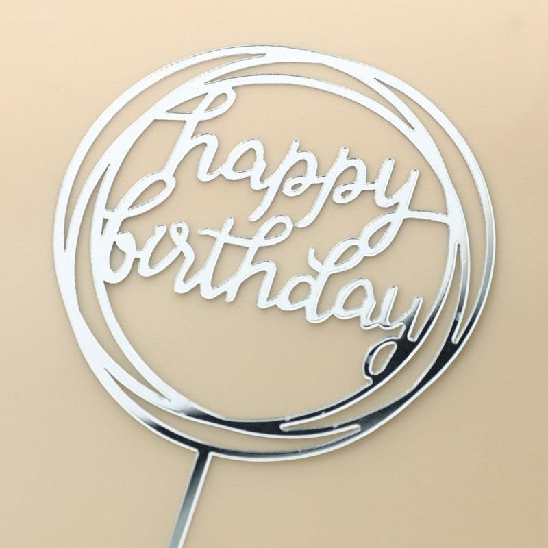 Wholesale Happy Birthday Cake 10 Pcs Topper Acrylic Birthday Party Cake Decorations