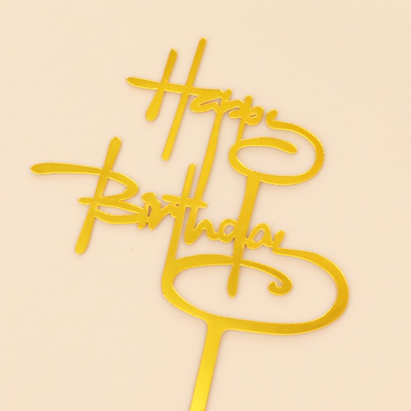 Wholesale Happy Birthday Cake 10 Pcs Topper Acrylic Birthday Party Cake Decorations