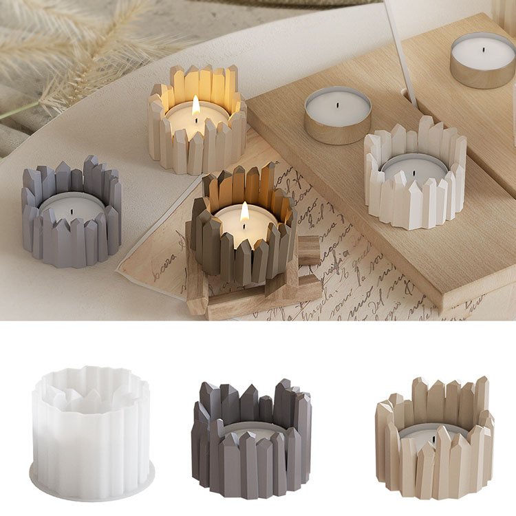 Crystal Cluster Storage Box Silicone Mold Aromatherapy Gypsum Candle Holder Candle Cup Ornament Silicone Mold Home Decoration